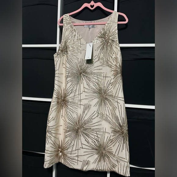 Trina Trurk Gold Sequin Sleeveless Dress - Picture 5 of 9